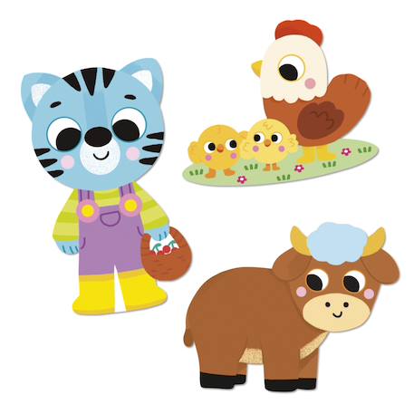 50 grandes gommettes repositionnables ferme MULTICOLORE 5 - vertbaudet enfant 