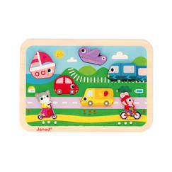 Puzzle en bois les véhicules  - vertbaudet enfant