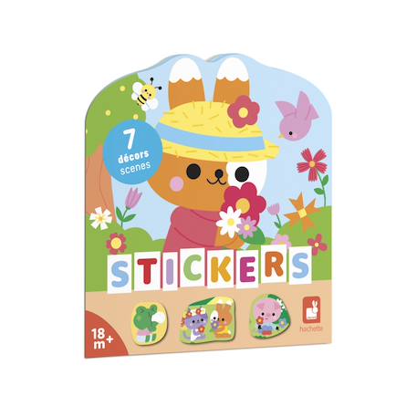 Gommettes - cahier de stickers la campagne MULTICOLORE 2 - vertbaudet enfant 