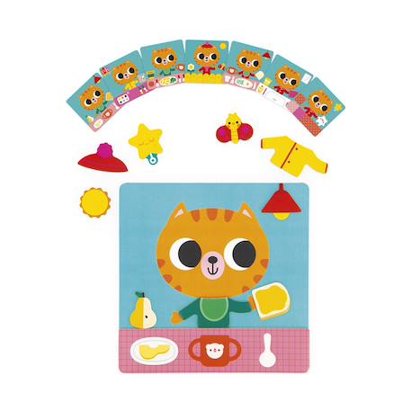 Jeu éducatif, ¨le petit chat des rituels Multicolore 2 - vertbaudet enfant 