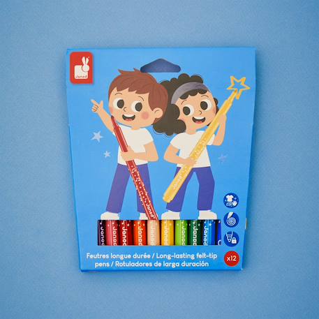 Feutres longue durée x12 - colo MULTICOLORE 1 - vertbaudet enfant 
