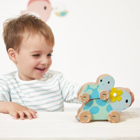 Set de 2 tortues roulantes en bois fsc Vert 2 - vertbaudet enfant 