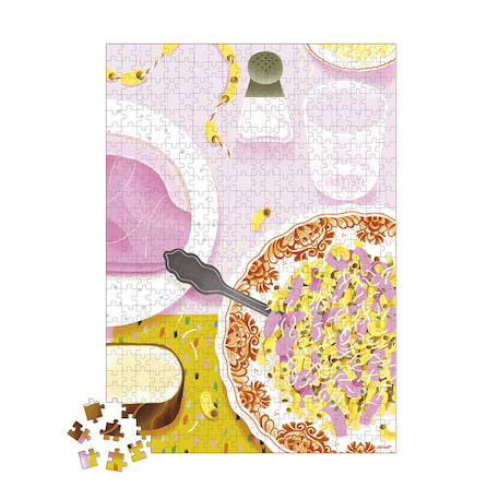 Puzzle  coquillettes jambon 500 pcs Rose 2 - vertbaudet enfant 