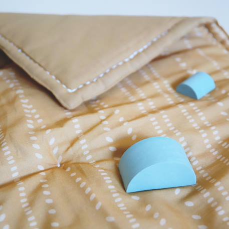 Tapis de repos bébé coton imprimé bohème nepo Ocre caramel+Terracotta 5 - vertbaudet enfant 