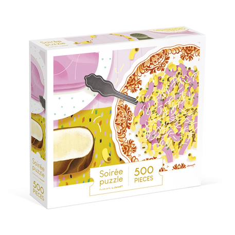 Puzzle  coquillettes jambon 500 pcs Rose 1 - vertbaudet enfant 