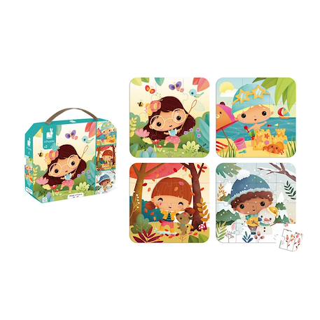 Puzzle les 4 saisons 6 à 16 pièces Multicolore 4 - vertbaudet enfant 