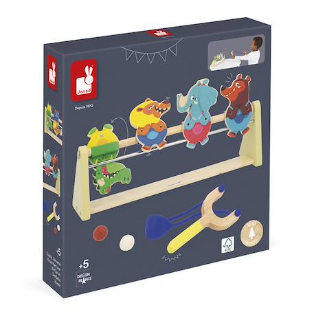 Touche...renverse en bois fsc - applepop Multicouleur 2 - vertbaudet enfant 