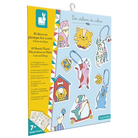 Plastique fou - 10 décos chats et chiens MULTICOLORE 1 - vertbaudet enfant 