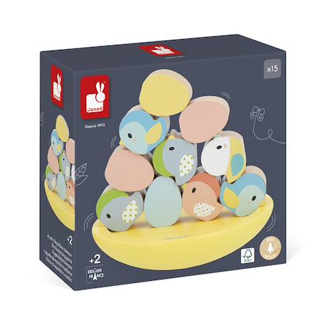 Jeu d'équilibre en bois fsc oiseau Multicolore 3 - vertbaudet enfant 