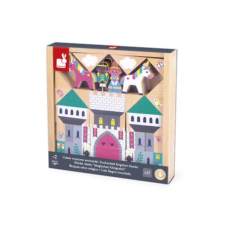 Cubes  en bois fsc royaume enchante, 36 pcs Multicolore 6 - vertbaudet enfant 