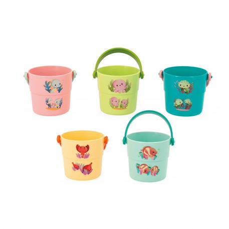 Seaux mes bébés animaux 5 pcs Multicolore 5 - vertbaudet enfant 