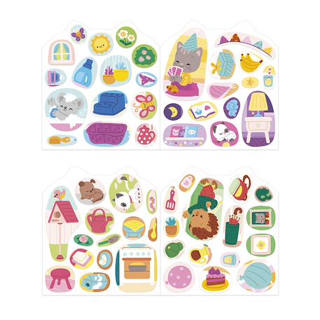 Cahier de stickers la maison MULTICOLORE 4 - vertbaudet enfant 