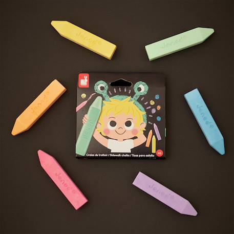 Craies de trottoir x6 - colo MULTICOLORE 1 - vertbaudet enfant 