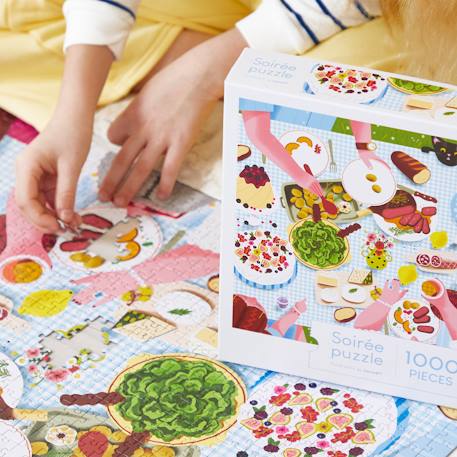 Puzzle repas de famille 1000 pcs Multicolore 4 - vertbaudet enfant 