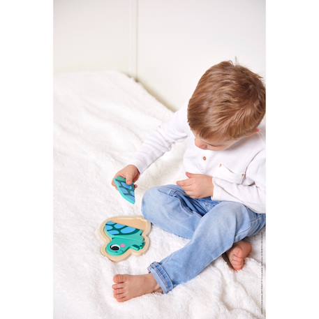 4 puzzles evolutifs en bois jardin 2 à 5 pcs Multicolore 2 - vertbaudet enfant 