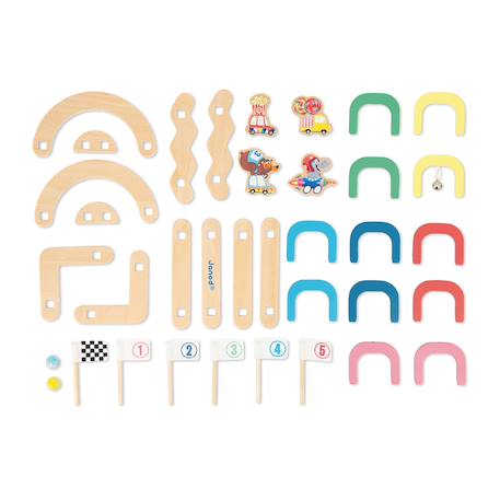 Jeu de billes circuit en bois fsc Multicolore 3 - vertbaudet enfant 