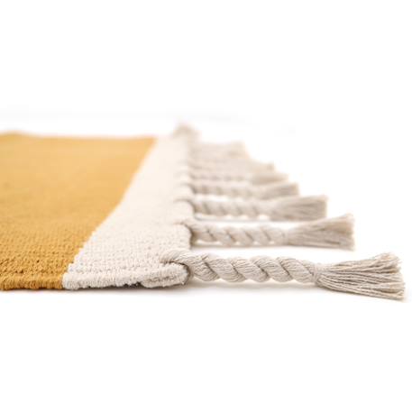 Tapis coton lisboa Bleu+Moutarde+Rose liège 12 - vertbaudet enfant 