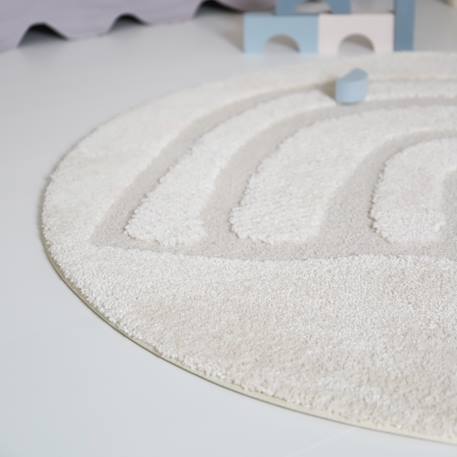 Tapis enfant arc en ciel ton sur ton rainbow dream Ecru 5 - vertbaudet enfant 