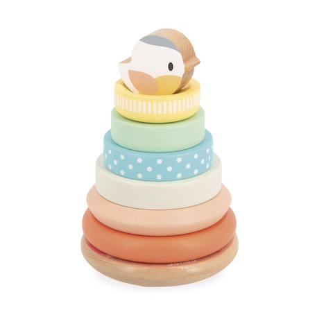 Empilable et culbuto en bois fsc - nid oiseau Multicolore 1 - vertbaudet enfant 