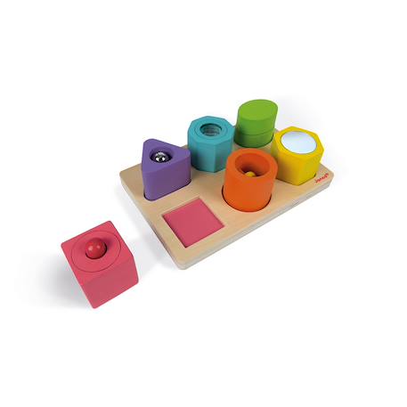Puzzle 6 cubes sensoriels en bois fsc Multicolore 6 - vertbaudet enfant 
