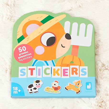 50 grandes gommettes repositionnables ferme MULTICOLORE 1 - vertbaudet enfant 