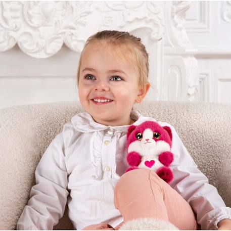 Peluche - peluche chat berry rose framboise cutydoos love - 13 cm Rose 4 - vertbaudet enfant 