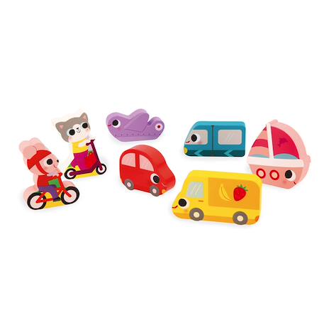 Puzzle en bois les véhicules Multicolore 4 - vertbaudet enfant 