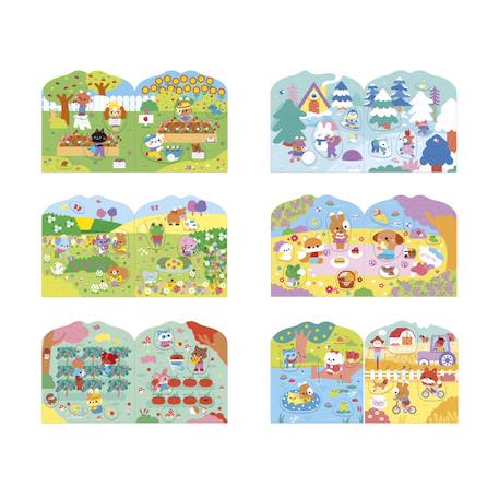 Gommettes - cahier de stickers la campagne MULTICOLORE 3 - vertbaudet enfant 