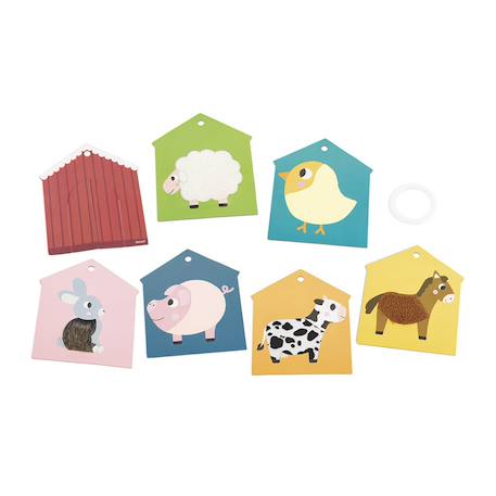 Cartes tactiles la ferme en carton Multicolore 5 - vertbaudet enfant 