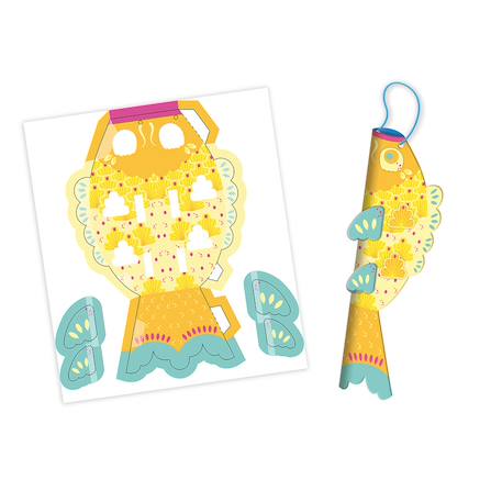 12 poissons en papier à creer MULTICOLORE 2 - vertbaudet enfant 