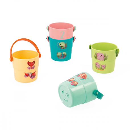 Seaux mes bébés animaux 5 pcs Multicolore 6 - vertbaudet enfant 