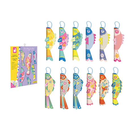 12 poissons en papier à creer MULTICOLORE 4 - vertbaudet enfant 