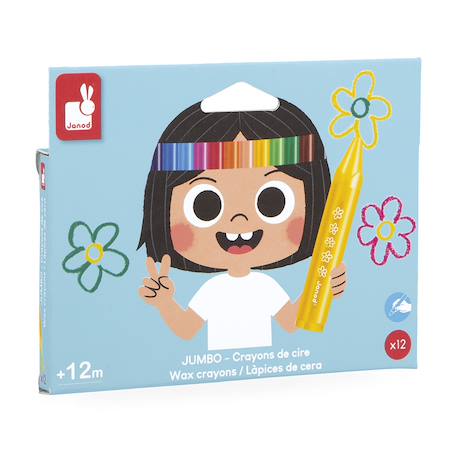 Crayons de cire x12 - colo MULTICOLORE 1 - vertbaudet enfant 
