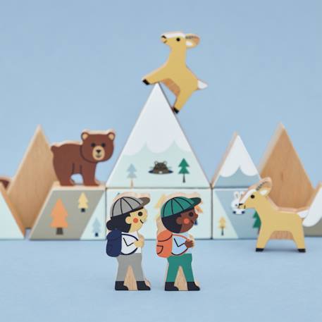 Cubes en bois fsc la vallee blanche, 36 pcs Multicolore 1 - vertbaudet enfant 