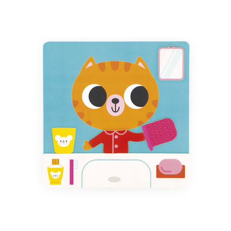 Jeu éducatif, ¨le petit chat des rituels Multicolore 6 - vertbaudet enfant 