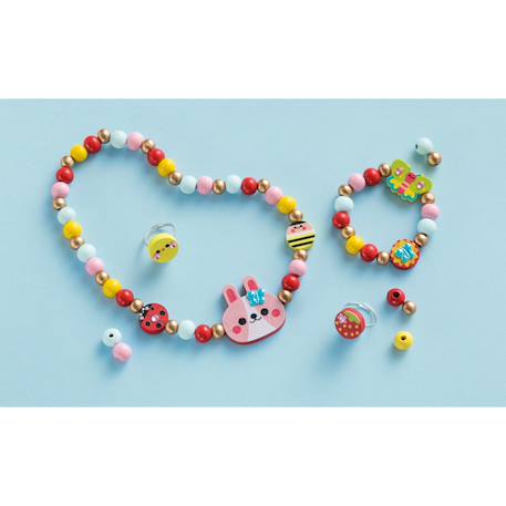 Bijoux en bois à créer - flower garden MULTICOLORE 1 - vertbaudet enfant 