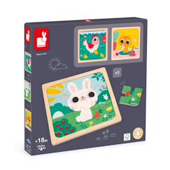 Jouet-Puzzles trio en bois fsc