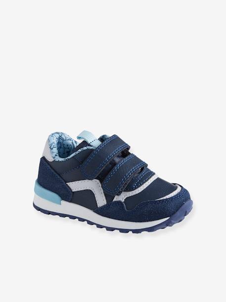 Baskets scratchées bébé garçon esprit running Bleu marine+Gris 1 - vertbaudet enfant 