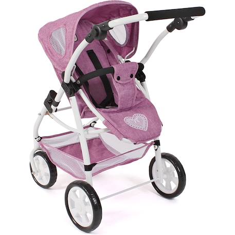 Poussette pour poupées 3 en 1 emotion jean Rose 4 - vertbaudet enfant 