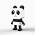 Enceinte bluetooth dancing animal panda Noir, blanc 3 - vertbaudet enfant 