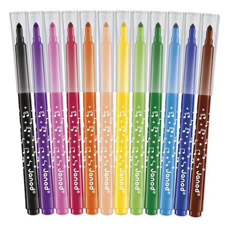 Feutres longue durée x12 - colo MULTICOLORE 5 - vertbaudet enfant 