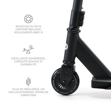 Trottinette Freestyle Kinderkraft SOLIS avec Roulements ABEC-9, Roues PU 100 mm, Guidon en Y, Frein Arrière et Cadre Robuste Noir+Rose+Vert 5 - vertbaudet enfant 