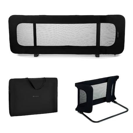 Barrière de Lit GUARD & DREAM Pliable avec Hauteur Réglable, Filet Aéré et Sac de Transport Inclus Noir 1 - vertbaudet enfant 