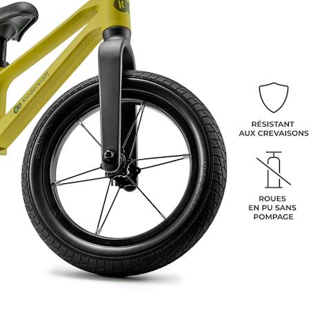 Draisienne Kinderkraft ETER avec Cadre en Nylon Léger, Selle Réglable, Roues PU 12 Pouces et Poignées Antidérapantes Jaune citron+Noir 5 - vertbaudet enfant 