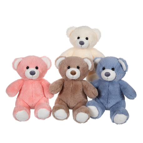 Peluche - peluche ours trendy bleu jeans, l'ours à câliner, 24 cm Bleu 2 - vertbaudet enfant 