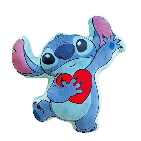 Coussin forme imprimé 100% polyester, disney home stitch love Bleu 1 - vertbaudet enfant 