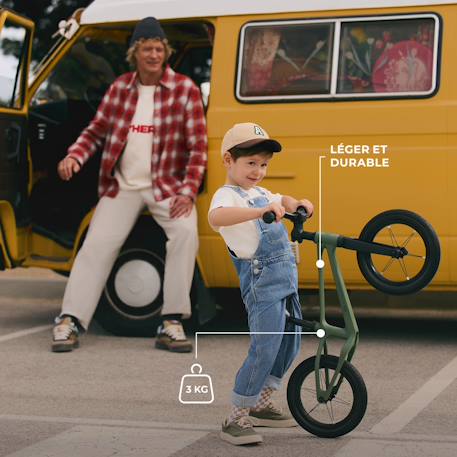 Draisienne Kinderkraft ETER avec Cadre en Nylon Léger, Selle Réglable, Roues PU 12 Pouces et Poignées Antidérapantes Jaune citron+Noir+Vert 15 - vertbaudet enfant 