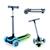 Trottinette RAKET Tricycle Pliable avec Roues LED RGB, Guidon Réglable et Frein à Pied Beige+Bleu+Noir+Rosa 7 - vertbaudet enfant 