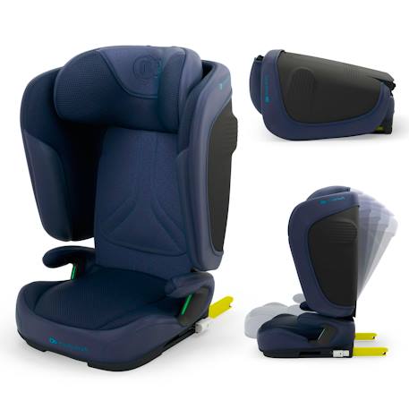 Siège Auto UNITY 2 i-Size Pliable avec ISOFIX, Dossier Inclinable 5 Positions et SPS+ H-GUARD Bleu anthracite+Gris+Noir+Vert 1 - vertbaudet enfant 