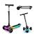 Trottinette RAKET Tricycle Pliable avec Roues LED RGB, Guidon Réglable et Frein à Pied Beige+Bleu+Noir+Rosa 13 - vertbaudet enfant 